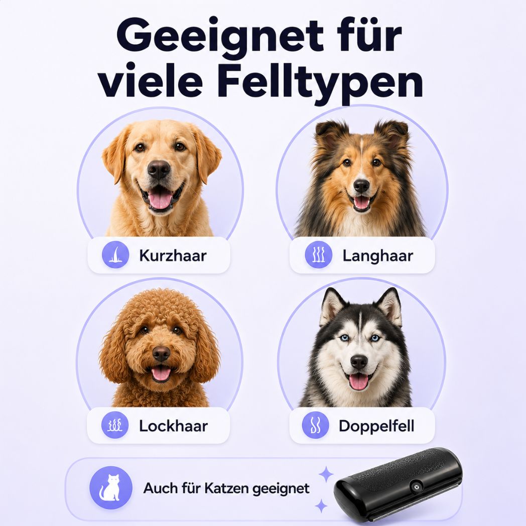 NUVEAR - Fellbürste für Hunde & Katzen (+ Gratis-Geschenk)
