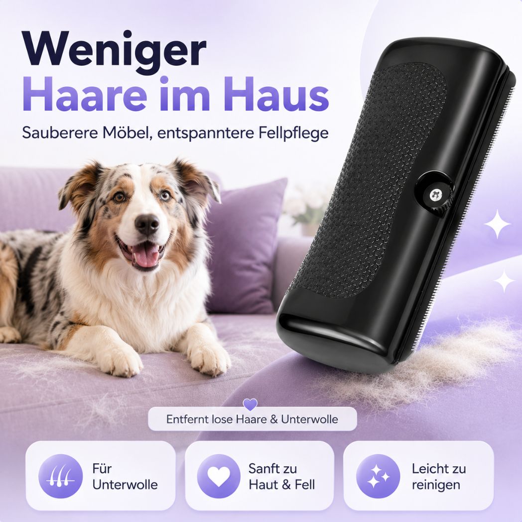 NUVEAR - Fellbürste für Hunde & Katzen (+ Gratis-Geschenk)
